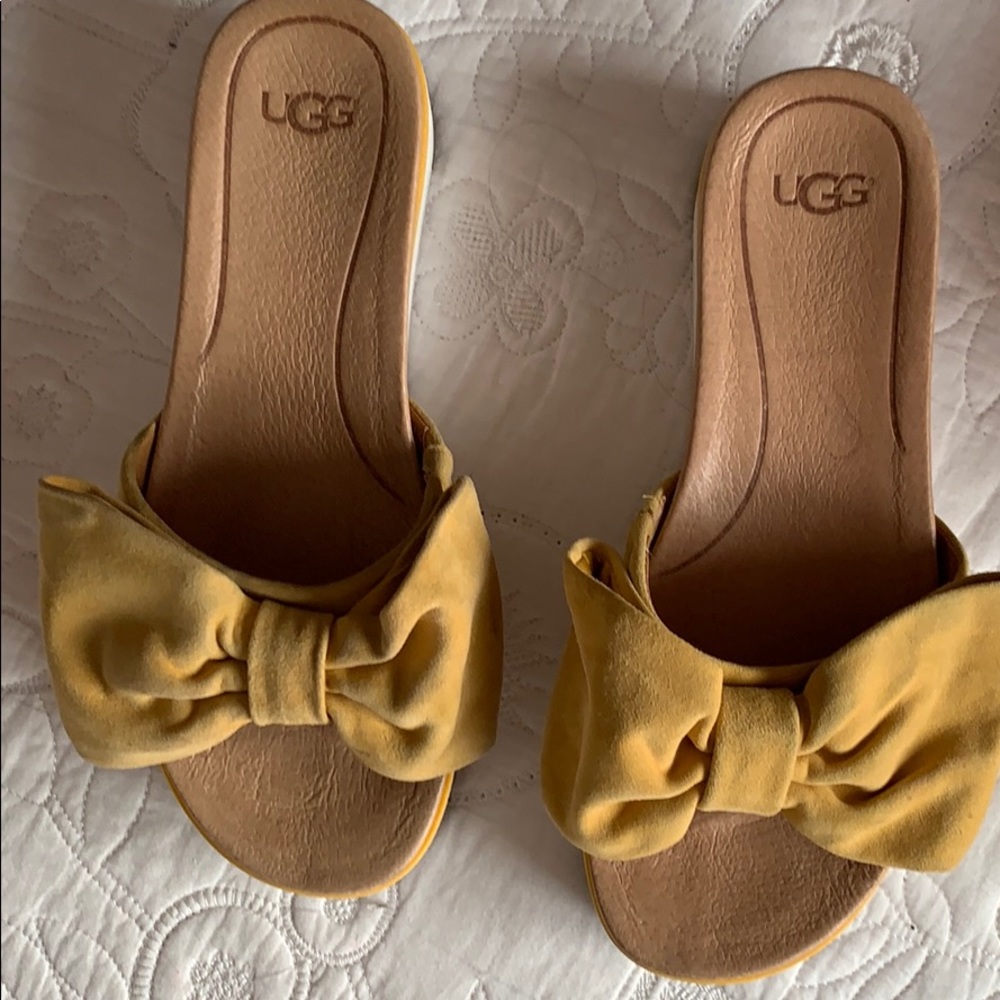 UGG Australia Women's Platform Slides Sandals Bow